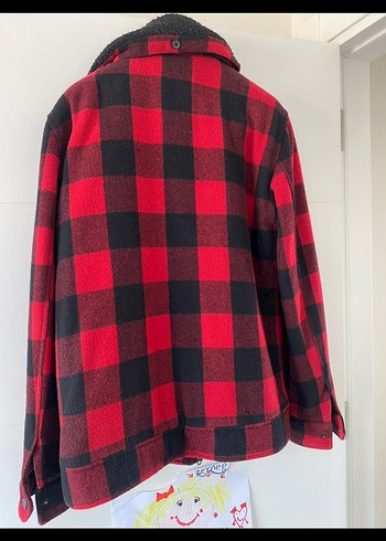 Kırmızı Siyah Kareli Düğmeli Erkek Ceket - Görsel 2