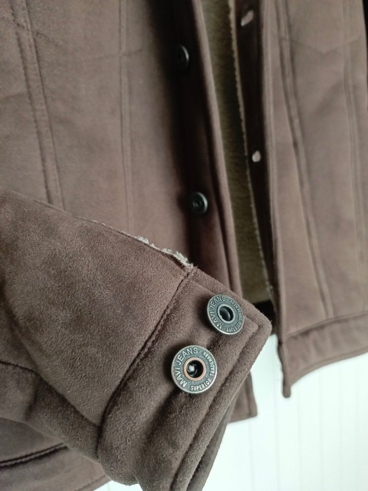 MAVİ SÜET ERKEK MONT - Görsel 3