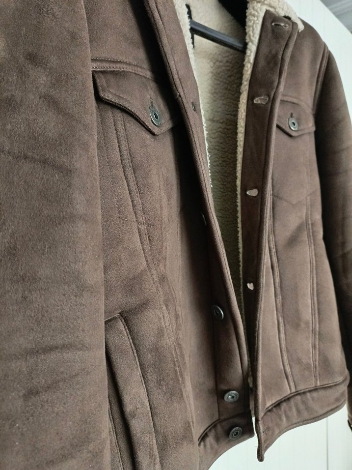 MAVİ SÜET ERKEK MONT - Görsel 5