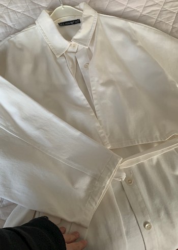 Beyaz Kemerli kot ceket - Görsel 4