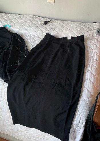 siyah tesettür şık takım - Görsel 3