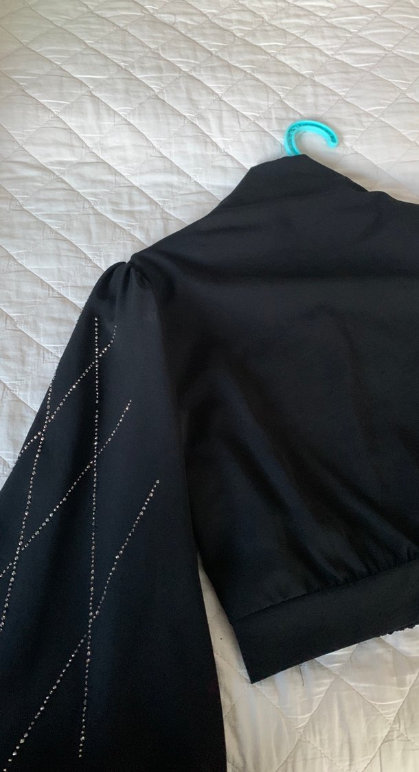 siyah tesettür şık takım - Görsel 2