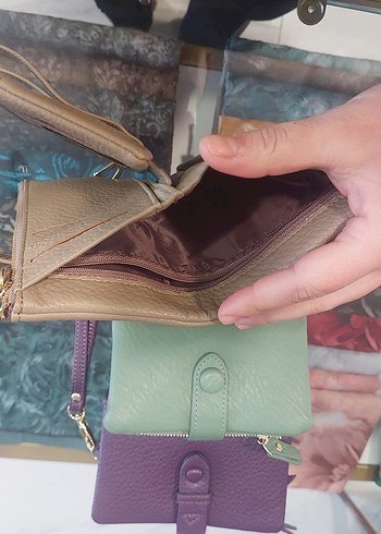 Bohem Stil Çok Renkli Deri Kadın Cüzdan - Görsel 3