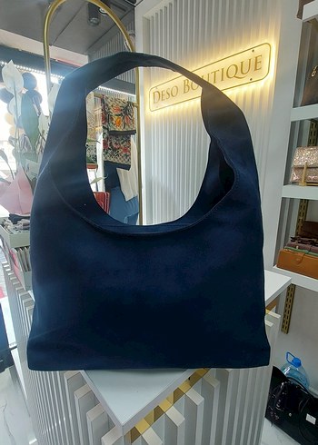 Lacivert Süet Kadın Çanta - Görsel 2