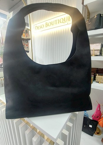 Siyah Süet Parisli Goth Kadın Çanta - Görsel 2