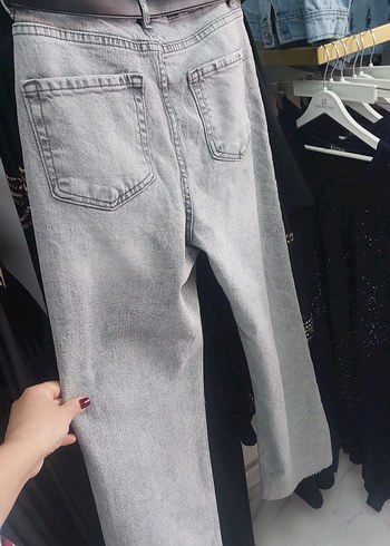 Gri Salaş Kadın Kot Pantolon - Görsel 3