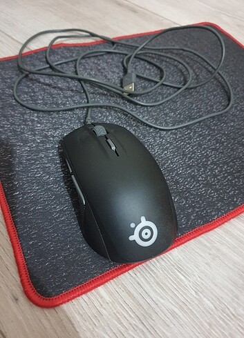Steel series gamer mouse, mousepad ve klavye