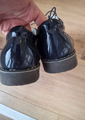 Koyu Mavi Rugan Erkek Çocuk Özel Ayakkabı - Görsel 3