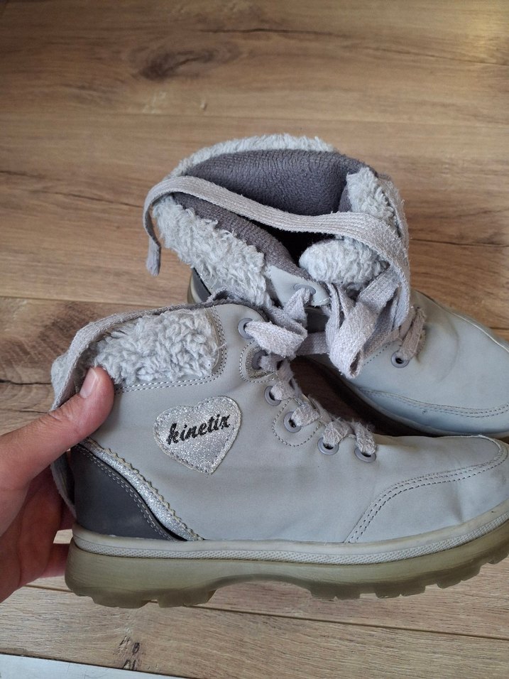 Kız Çocuk Gri Süet Bağcıklı Bot - Görsel 3