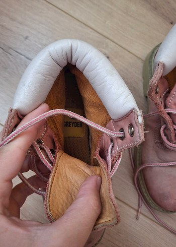 Pembe Süet Dolgu Topuklu Bağcıklı Kadın Bot - Görsel 3