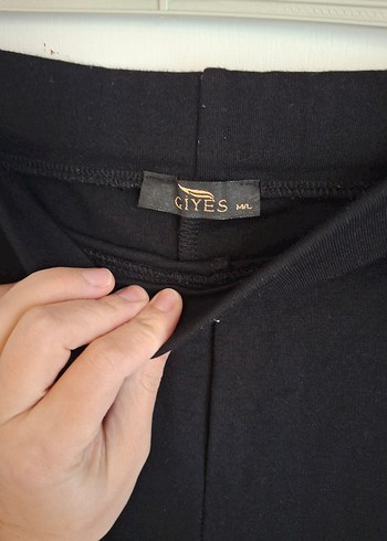 Siyah Kadın Midi İspanyol Paça Pantolon - Görsel 2