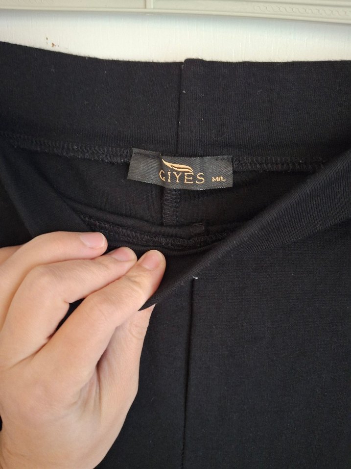 Siyah Kadın Midi İspanyol Paça Pantolon - Görsel 2