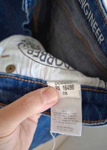 Kadın Mavi Bol Kesim Midi Kot Pantolon - Görsel 4