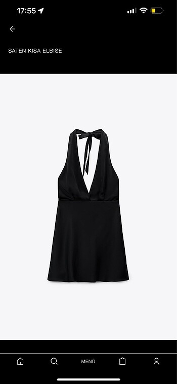 Zara Siyah mini elbise