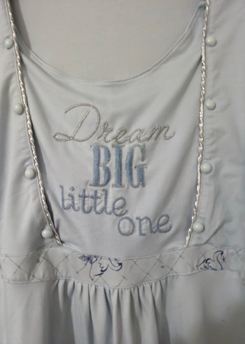 Uzun Kollu Mavi Hamile ve Emzirme Gecelik - Görsel 2