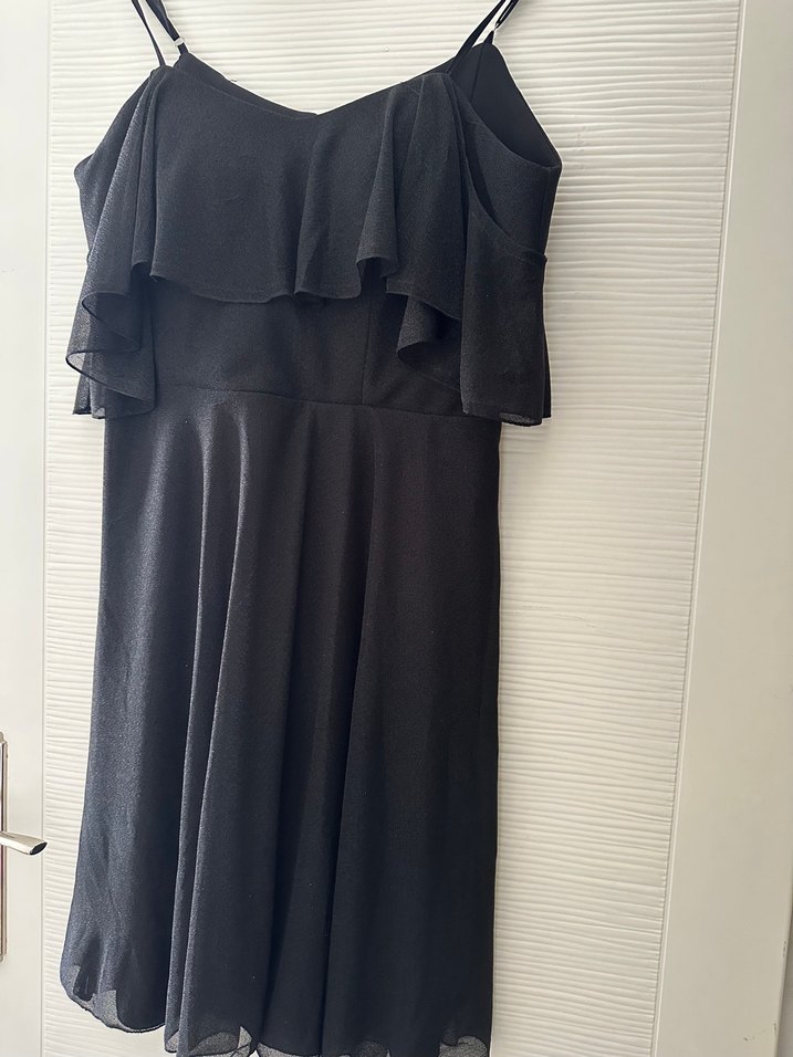 Siyah simli Elbise - Görsel 5