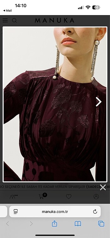 Zara Manuka 38 beden bordo abiye