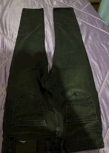 Erkek Gri Kemerli Regular Fit Denim Pantolon - Görsel 4