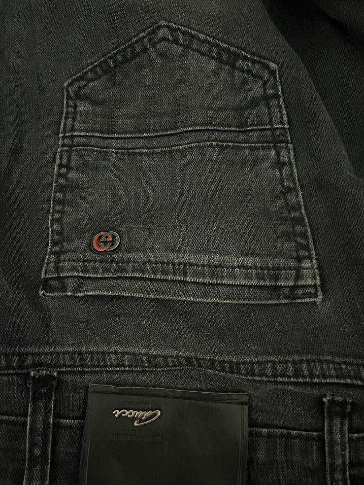 Erkek Gri Kemerli Regular Fit Denim Pantolon - Görsel 5