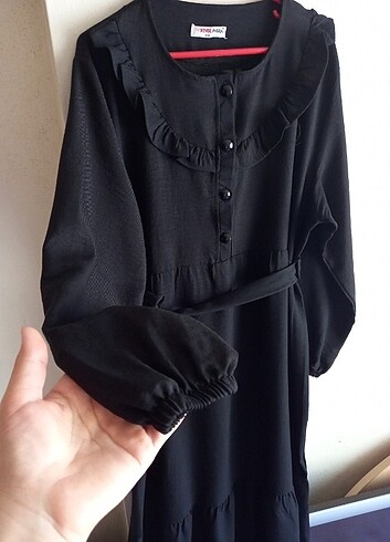 44 Beden siyah Renk Ayrobin elbise 