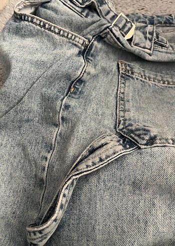 38 Beden gri Renk Cep Detaylı Carpenter Baggy Jeans