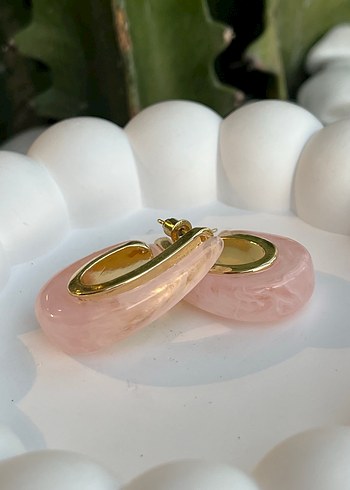 Accessorize Pembe Mini Tokalı Küpe