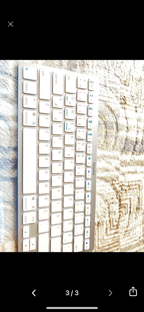 Piranha Kablosuz Beyaz Gri Klavye - Görsel 3