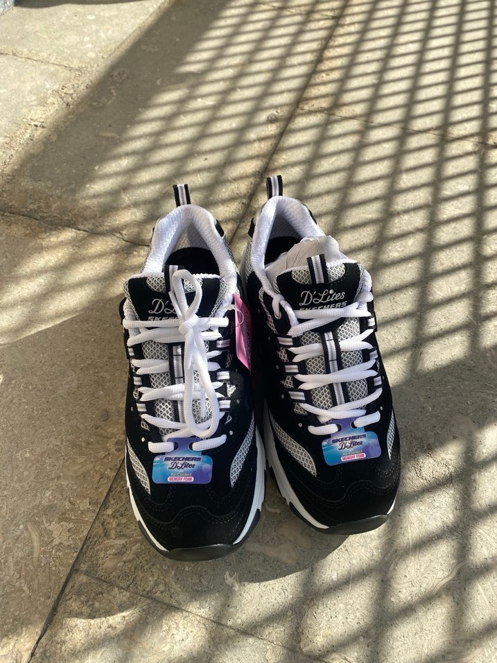 Skechers Beyaz Gri Yüksek Topuklu Spor Ayakkabı - Görsel 2