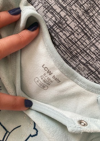 Gri Uzun Kollu Bebek Çıtçıtlı Body - Görsel 3