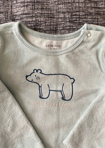 Gri Uzun Kollu Bebek Çıtçıtlı Body - Görsel 2