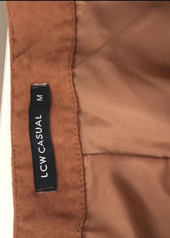 Düğmeli Kahverengi Süet Midi Etek - Görsel 3