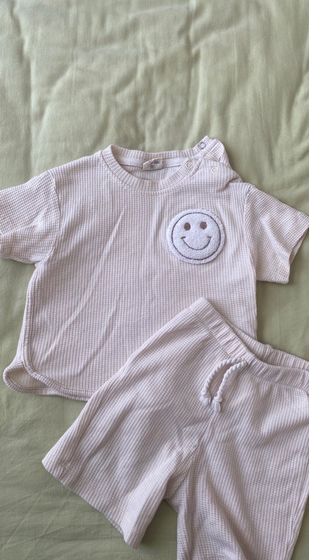 Düğmeli Kısa Kollu Bebek Erkek Takım - Görsel 2