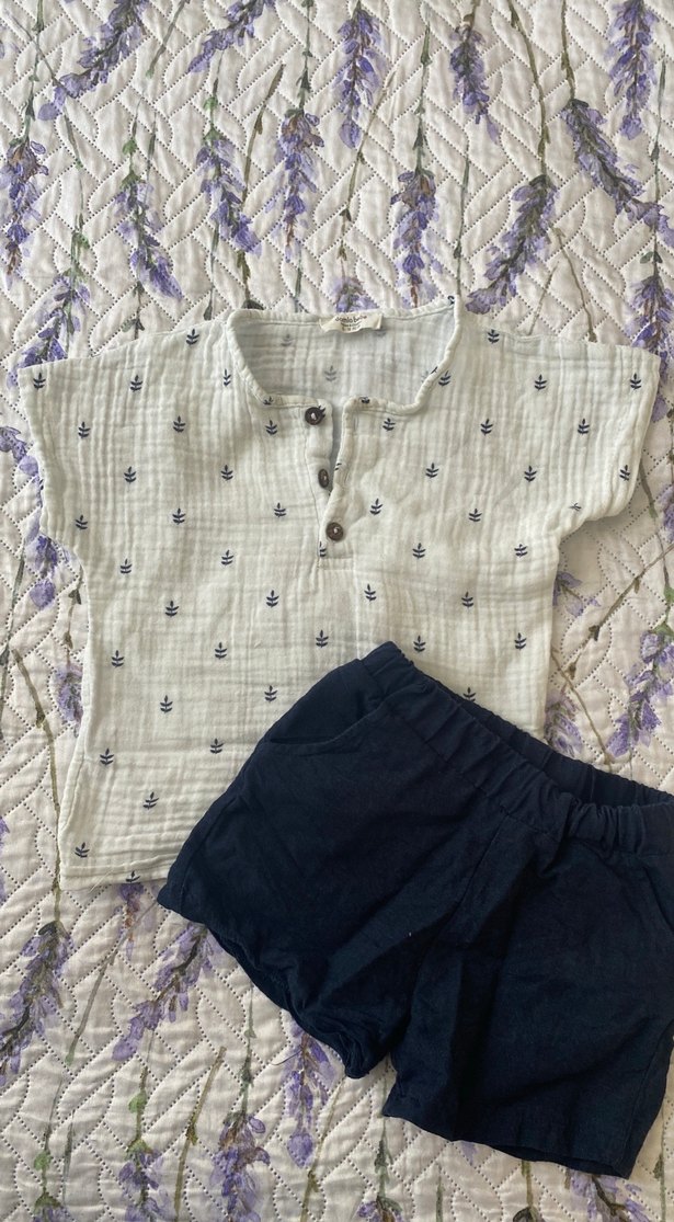 Kadın Siyah Keten Mini Şort - Görsel 2