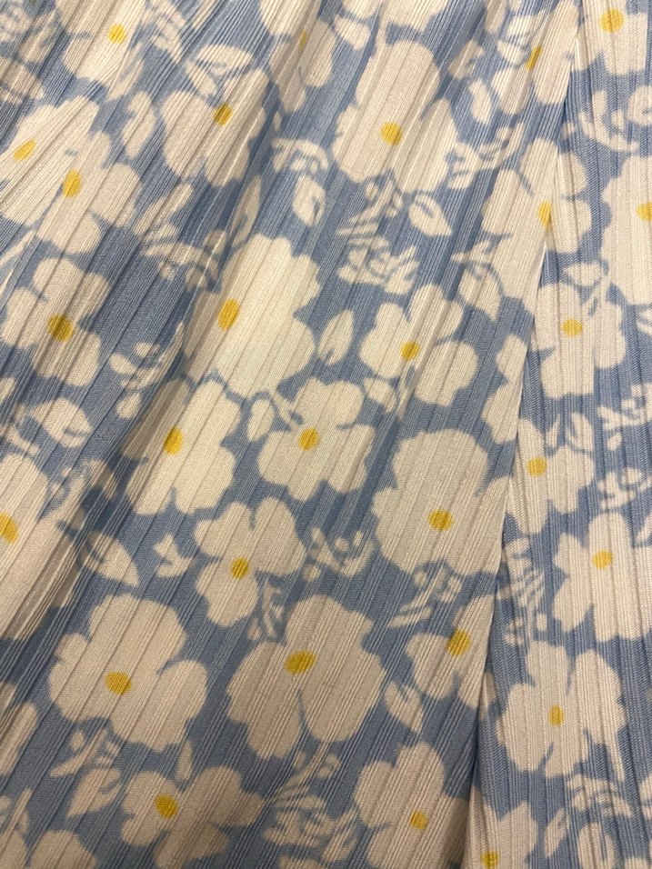 Mavi Çiçekli Bohem Kısa Şort - Görsel 3