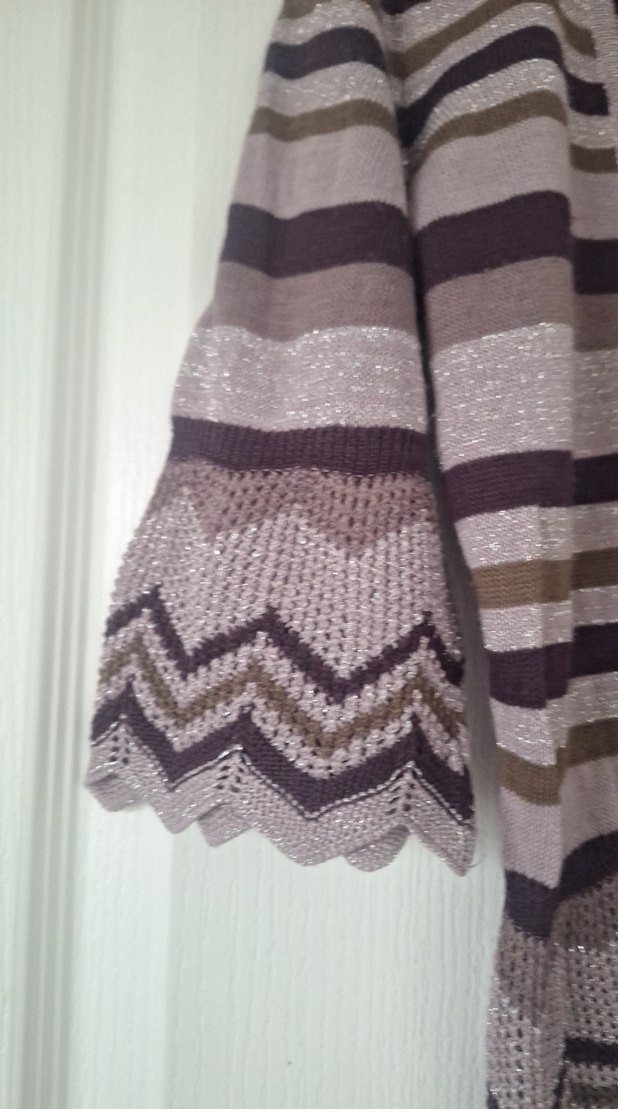 Bohem Nakışlı V Yaka Triko Kadın Hırka - Görsel 2