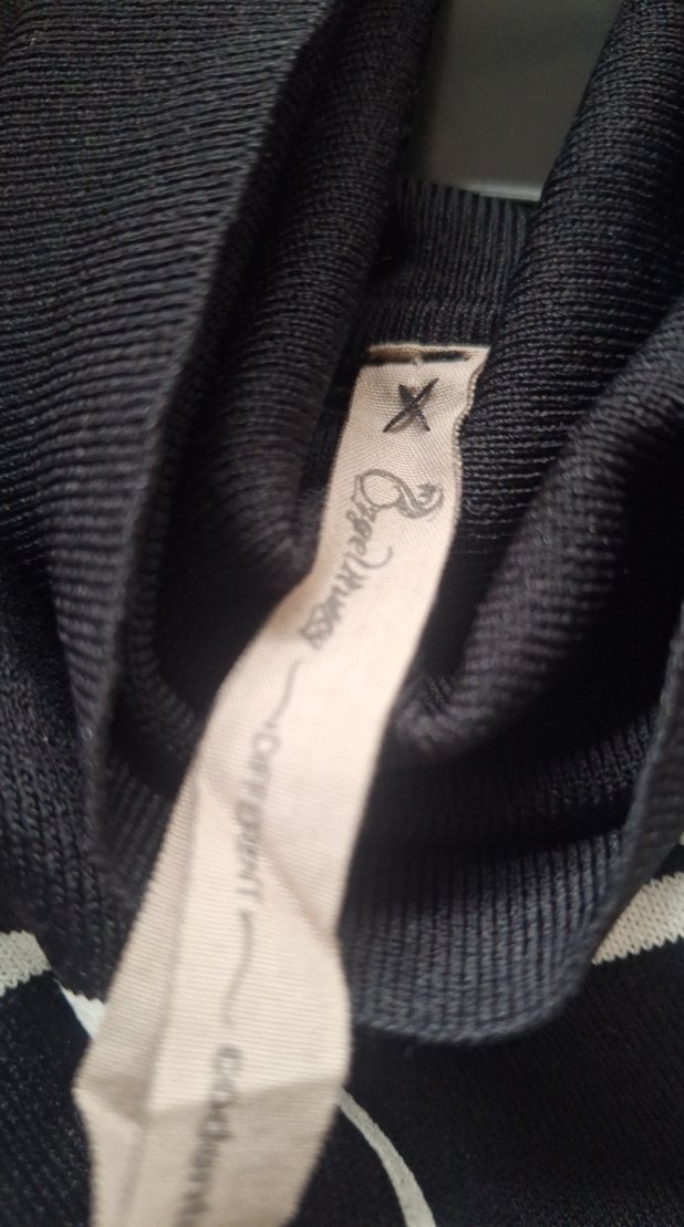 Uzun Siyah Kareli Yüksek Yakalı Elbise - Görsel 4