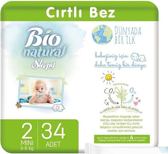 Sleepy bio naturel 2 numara bebek bezi
