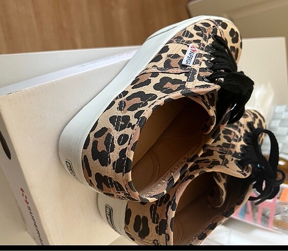 36 Beden superga leopar spor ayakkabı