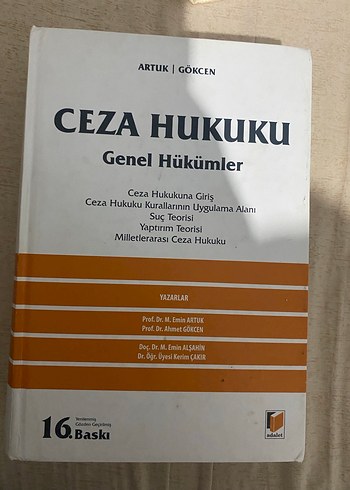 Ceza Hukuku Genel Hükümler Kitabı