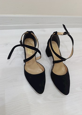 Diğer Siyah Parlak Yılan Desenli Stiletto