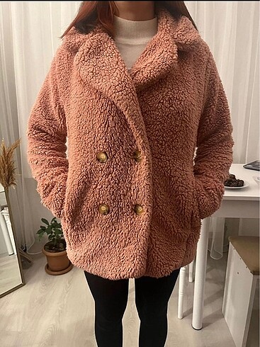 s Beden pembe Renk pembe peluş mont