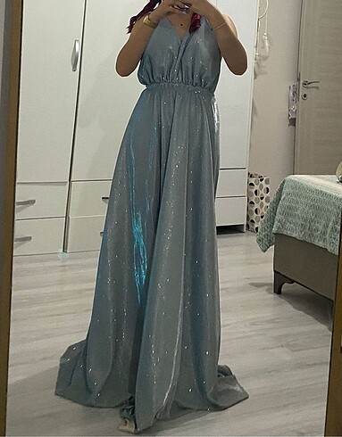 Diğer simli uzun elbise