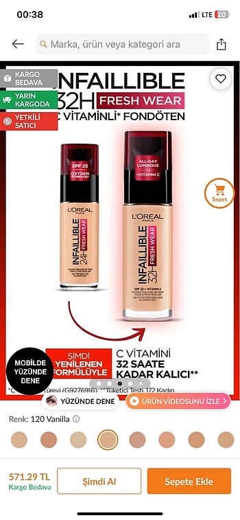 Beden Loreal Infaillible fondöten