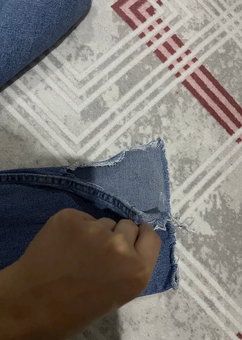 Kadın Mavi Denim Midi Boy Jean - Görsel 3