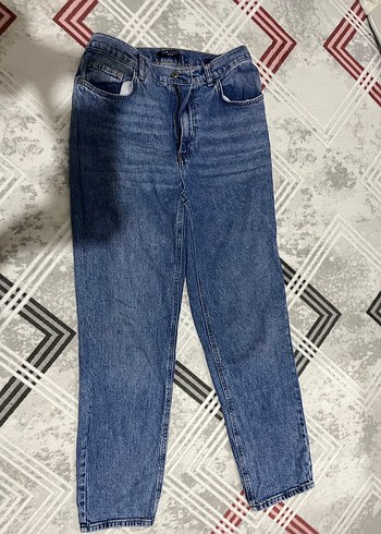 Kadın Mavi Denim Regular Fit Kot Pantolon - Görsel 2