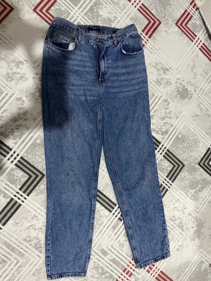 Kadın Mavi Denim Regular Fit Kot Pantolon - Görsel 2