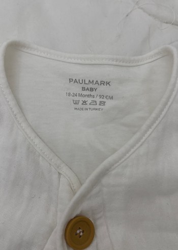 Beyaz Keten Bebek Hırka, Uzun Kollu, Düğmeli - Görsel 4