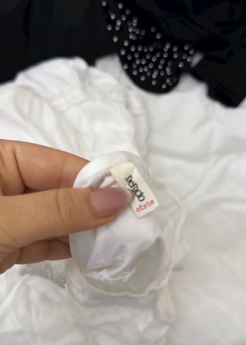 Beyaz Bohem Midi Elbise - Görsel 6