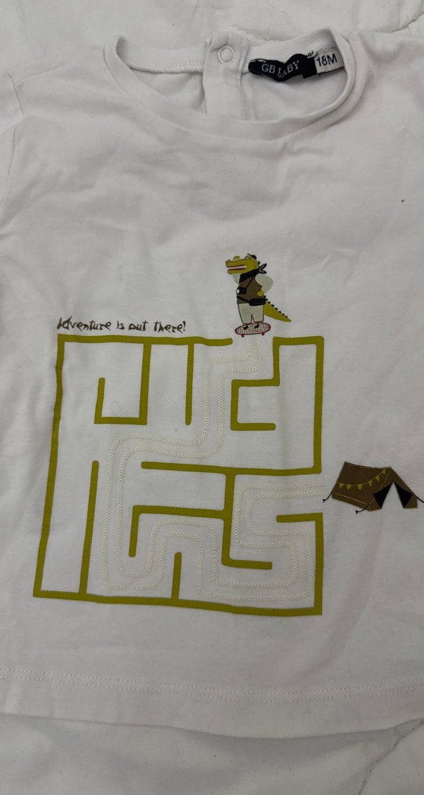 Erkek Çocuk Beyaz Uzun Kollu Baskılı Tişört - Görsel 3