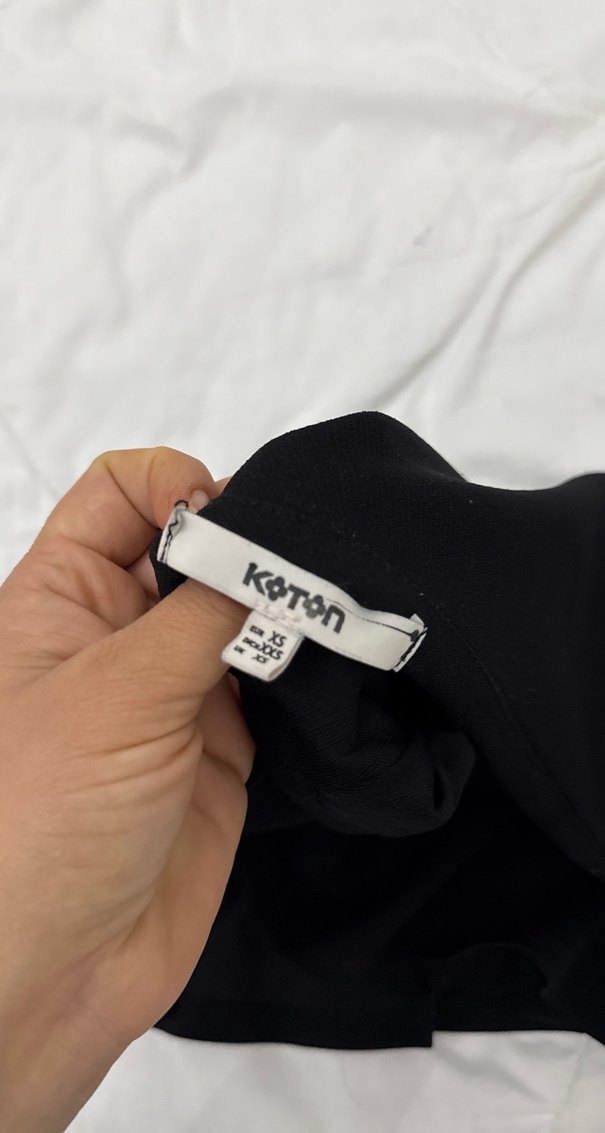 Siyah Mini Fırfırlı Kadın Etek - Görsel 4